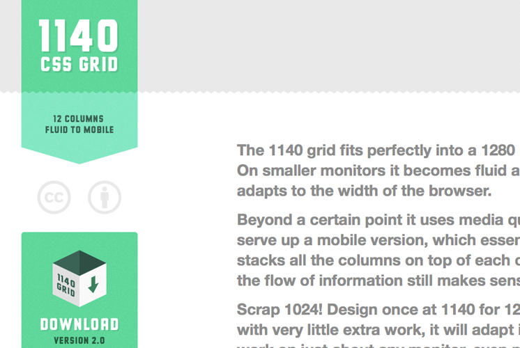1140 CSS Grid for Responsive Web Design