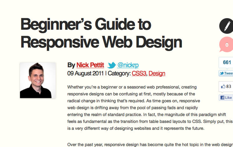 Beginners guide to responsive web design
