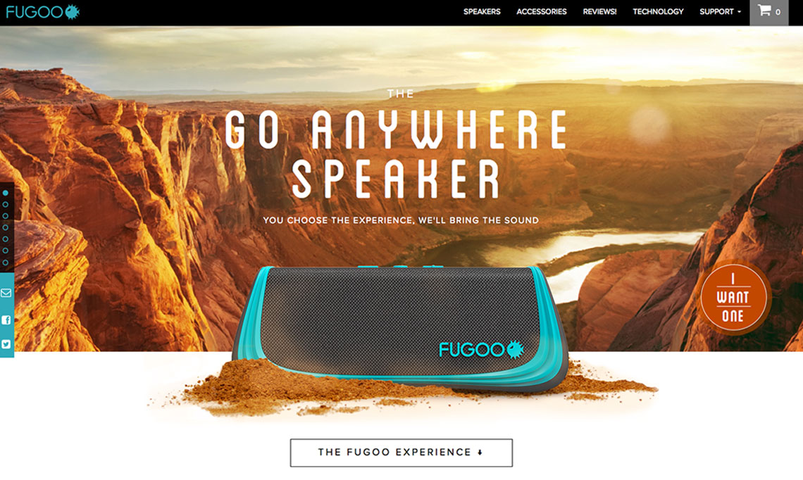bluetooth speaker website design