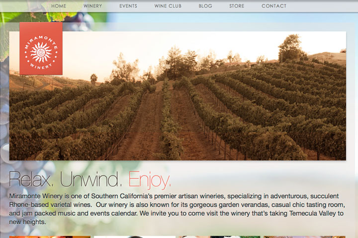 miramonte winery website designer