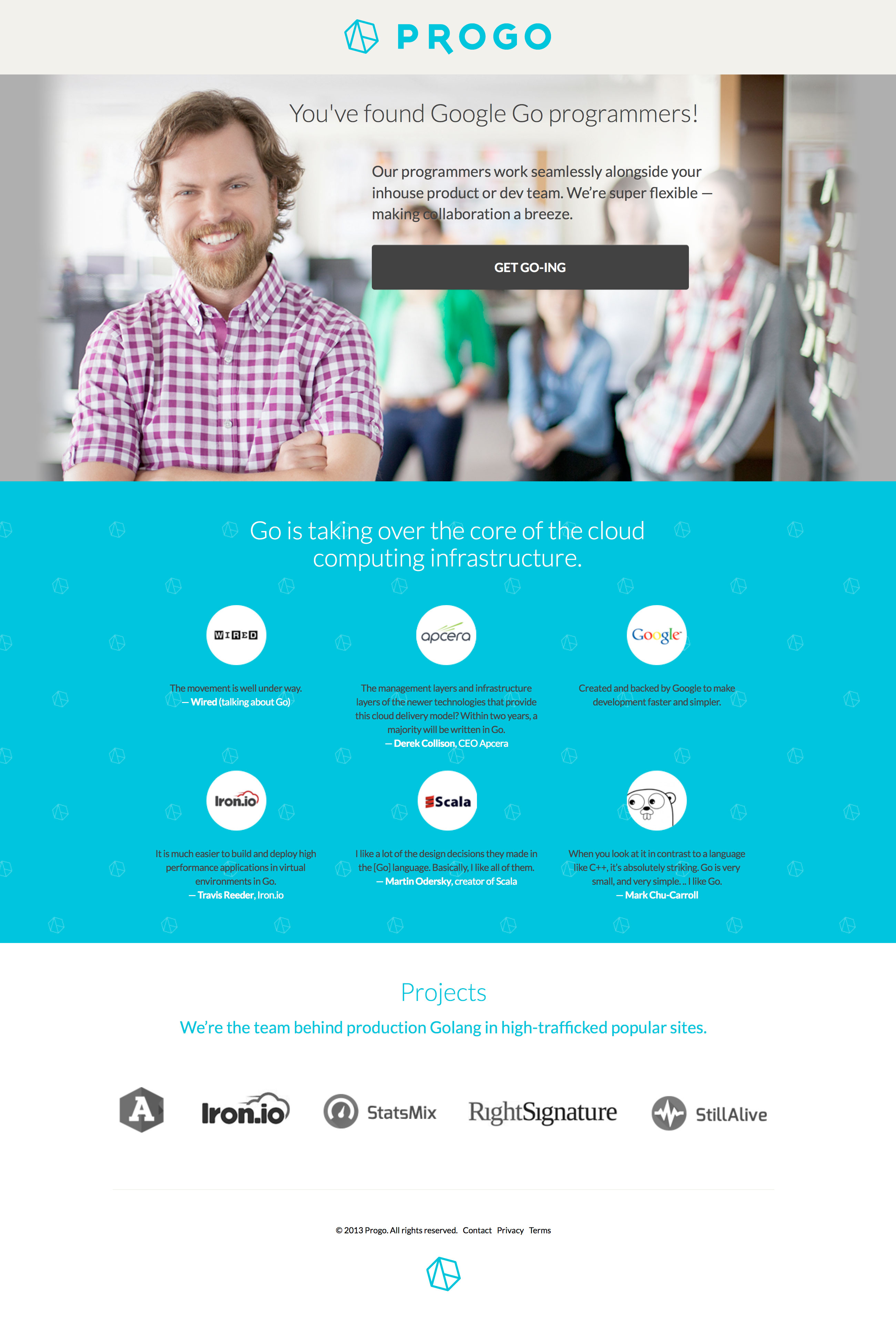 progo responsive ab test landing page