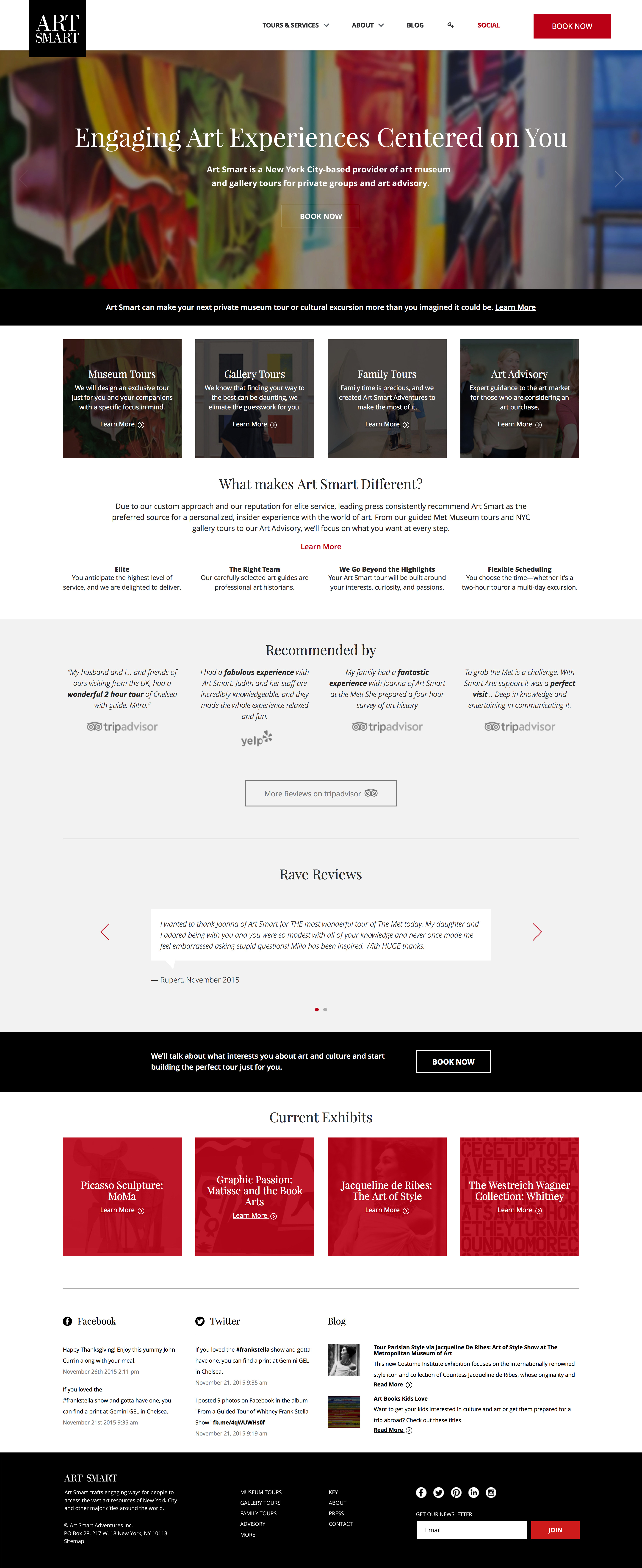 Art Smart website redesign - website design New York City