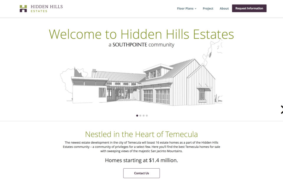 Hidden Hills Temecula Website Development