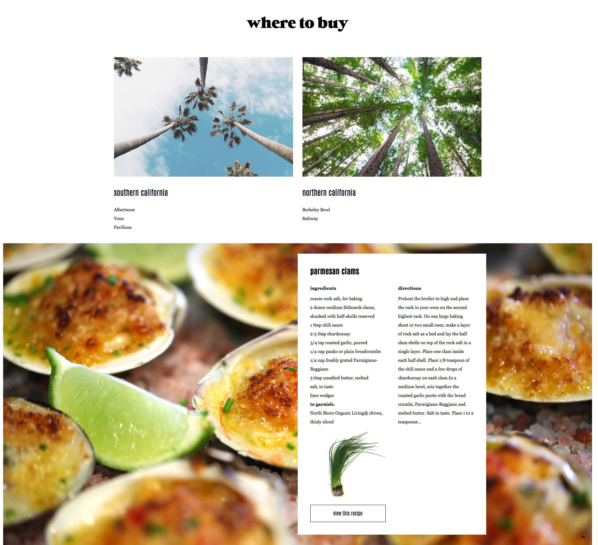 design of where to buy herbs page for a website design