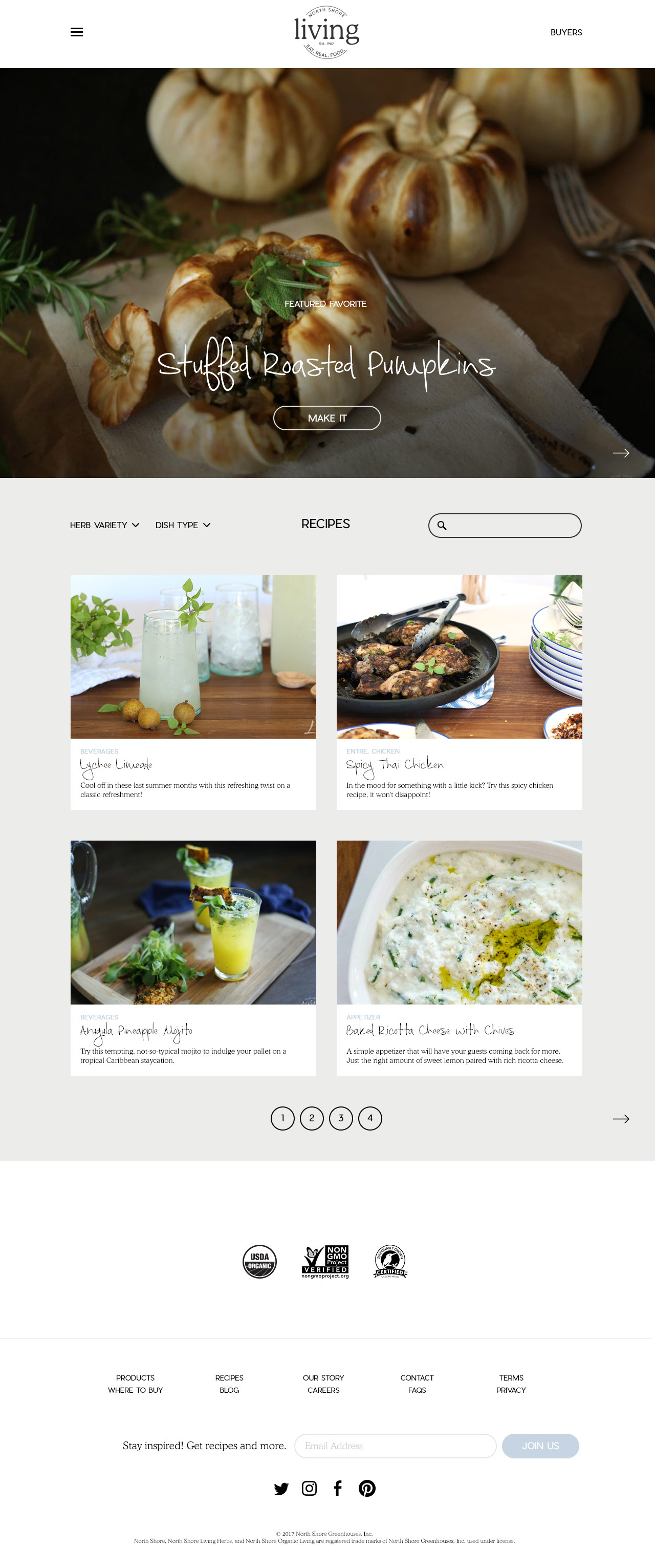 recipe blog design