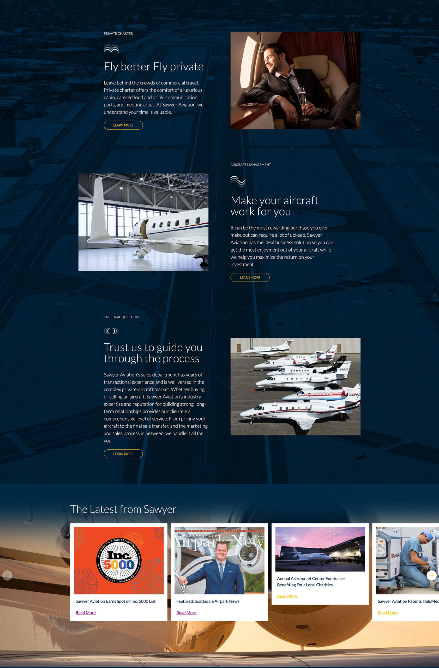 sawyer aviation inc 5000 - web development scottsdale az