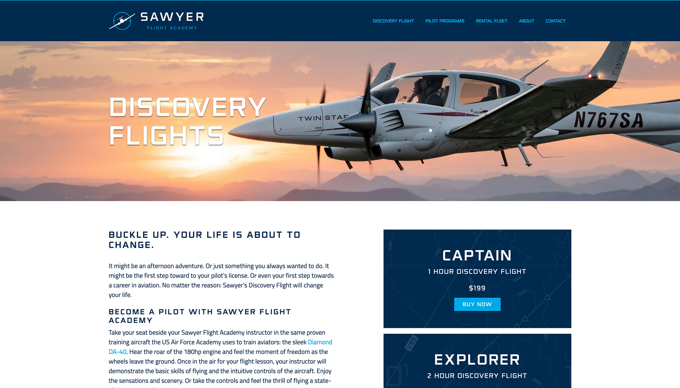 sawyer flight academy website developer